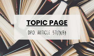 The DPO role: Article 37(1)(b)